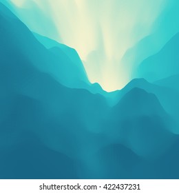Paisaje de montaña. Terreno montañoso. Fondos vectoriales. 