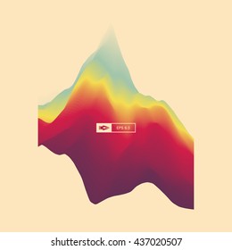 Mountain Landscape. Mountainous Terrain. Vector Illustration For Banner, Flyer, Book Cover, Poster. Abstract Background.