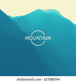 Paisaje de montaña. Terreno montañoso. Ilustración vectorial. Antecedentes abstractos.