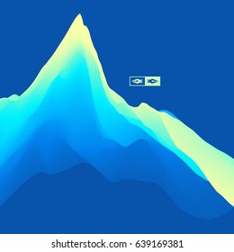 Berglandschaft. Berggebiet. Vektorgrafik. Abstrakter Hintergrund.