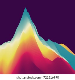 Mountain landscape. Mountainous terrain. Vector illustration. Abstract background.