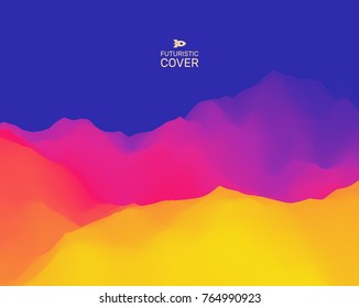 Paisaje montañoso. Terreno montañoso. Ilustración vectorial. Antecedentes abstractos.