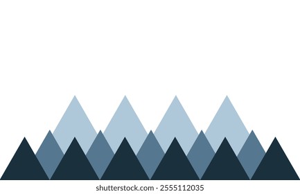 Mountain landscape, mountain mural, wall decoration for room. Simple mountain background with copy paste and negative space.