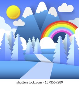 Mountain landscape, nature background, eps 10 for your design