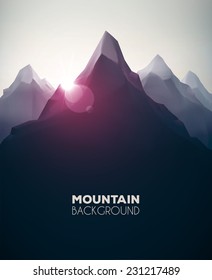 Mountain Landscape, Nature Background, Eps 10