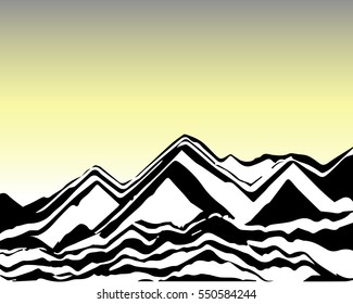 Mountain landscape, nature background, eps 10
