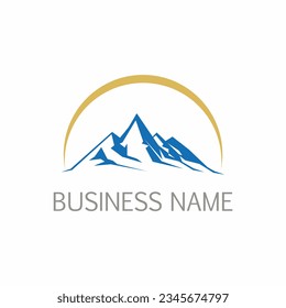 Mountain landscape nature company logo vector image

