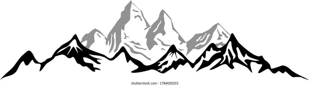 Mountain Landscape Nature Silhouette Vector