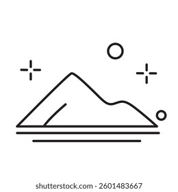 Mountain Landscape at Night vector