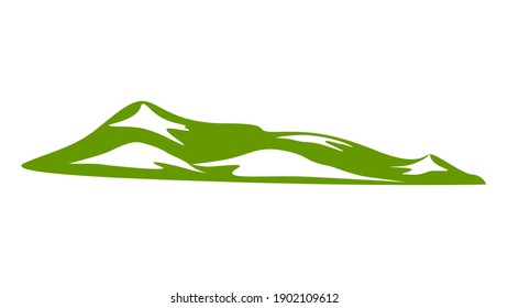 ilustración vectorial aislada del contorno de montaña
