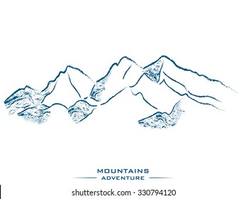 Mountain Outline Images, Stock Photos & Vectors | Shutterstock