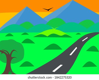 mountain landscape painting image vector