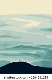 mountain landscape pattern vector graphics