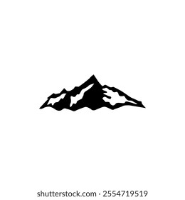 Mountain landscape peak vector logo design