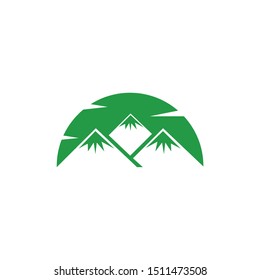 Mountain landscape pictgram stock illustration-vector