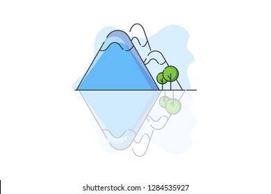 Mountain landscape with reflect in water.