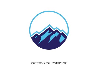 Mountain Landscape Silhouette logo design	
