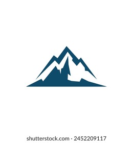 Mountain Landscape Silhouette for Outdoor Travel adventure Vintage logo design