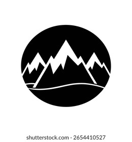 Montanha paisagem silhueta vetor arte ilustração