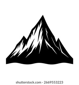 Berglandschaft Silhouette Vektorsymbol