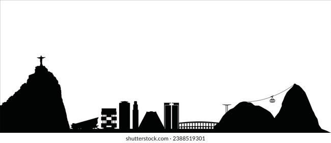 mountain landscape silhouette vector illustration