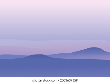 Mountain landscape with sky background vector.