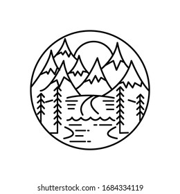 Berglandschaft und Himmelsansicht