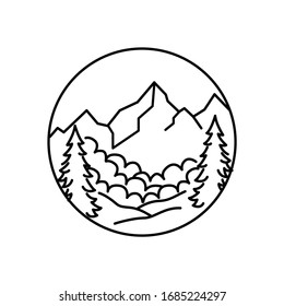 Berglandschaft und Himmelsansicht