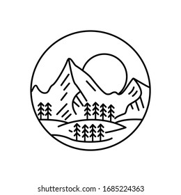Berglandschaft und Himmelsansicht
