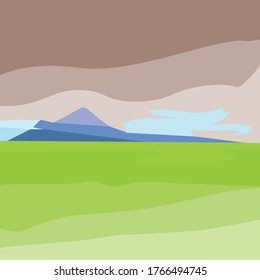 Mountain landscape in the style of minimalism