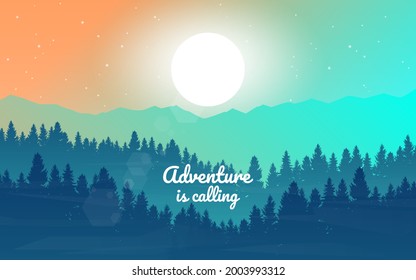 Mountain Landscape Tourist Flyer Background Booklet Stock Vector ...