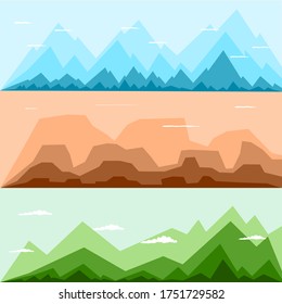 Berglandschaft mit verschiedenen Bedingungen
