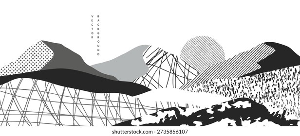 Fondo Vector paisaje montaña