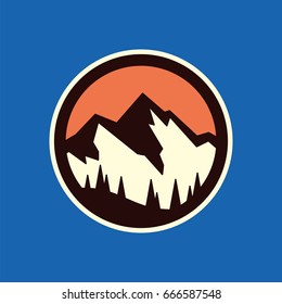 Mountain landscape, vector icon.