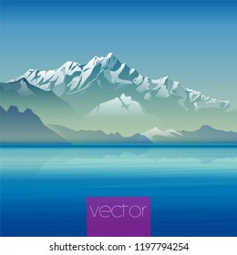 Mountain landscape. Vector illustration