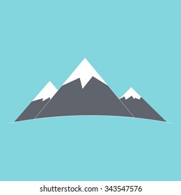 Mountain landscape. Vector illustration. 