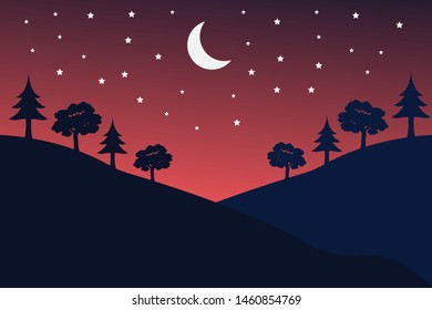 Mountain Landscape. vector illustration of modern background.