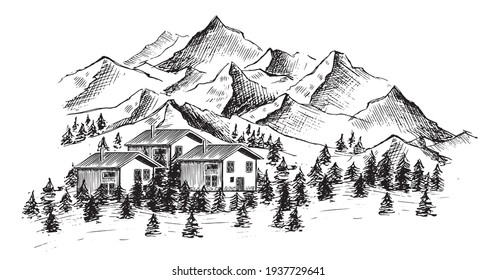 Mountain landscape  vector