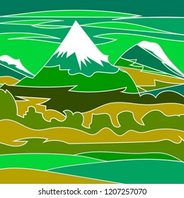 mountain landscape vector image