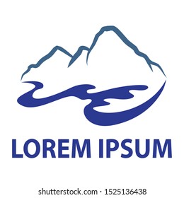 mountain landscape, vector logo template