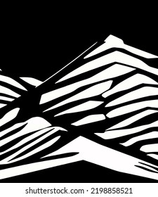  paisaje montañoso vectorial y pico.