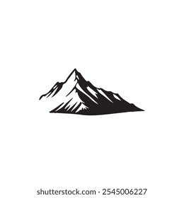 Mountain and landscape vector, Silhouette Set Illustration vector