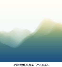 Mountain Landscape. Vector Silhouettes Of Mountains Backgrounds. Can Be Used For Banner, Flyer, Book Cover, Poster, Web Banners.