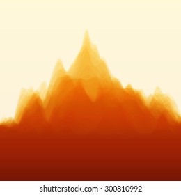 Mountain Landscape. Vector Silhouettes Of Mountains Backgrounds. Can Be Used For Banner, Flyer, Book Cover, Poster, Web Banners.