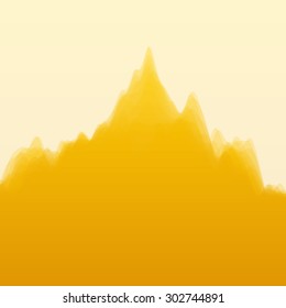 Paisaje de montaña. Silhouettes vectoriales De Montañas. Se Puede Usar Para Banner, Volante, Portada De Libros, Afiche, Banners Web.