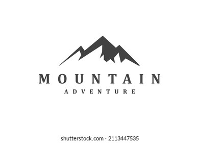 mountain landscape view adventure, travel, holiday, outdoor logo design