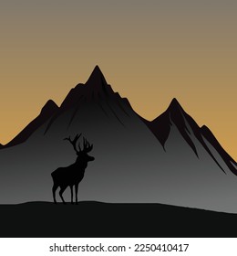 mountain landscape view of holiday 