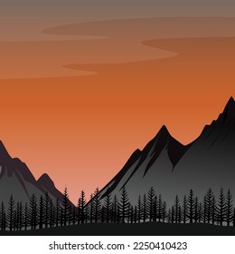 mountain landscape view of holiday 