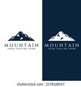 Mountain landscape view, with a minimalist design. Logo for photographers, climbers and adventurers.