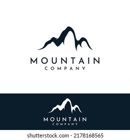 Mountain landscape view, with a minimalist design. Logo for photographers, climbers and adventurers.